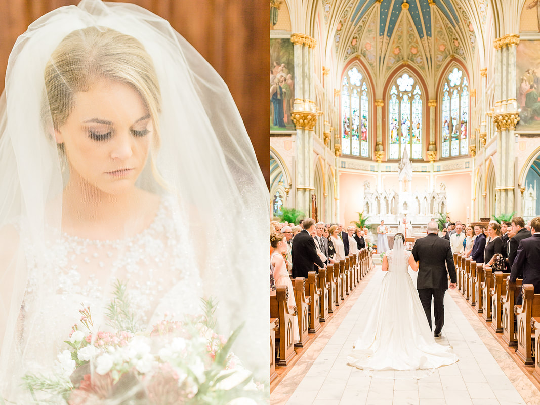 Wedding Ceremony in Cathedral of St. John the Baptist of Savannah, GA